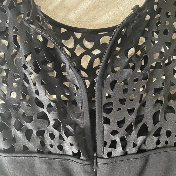 Ralph Lauren Midi Fit & Flare Dress Womens‎ Size 8 M Black Sleeveless Cocktail - Picture 7 of 13